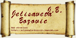 Jelisaveta Božović vizit kartica